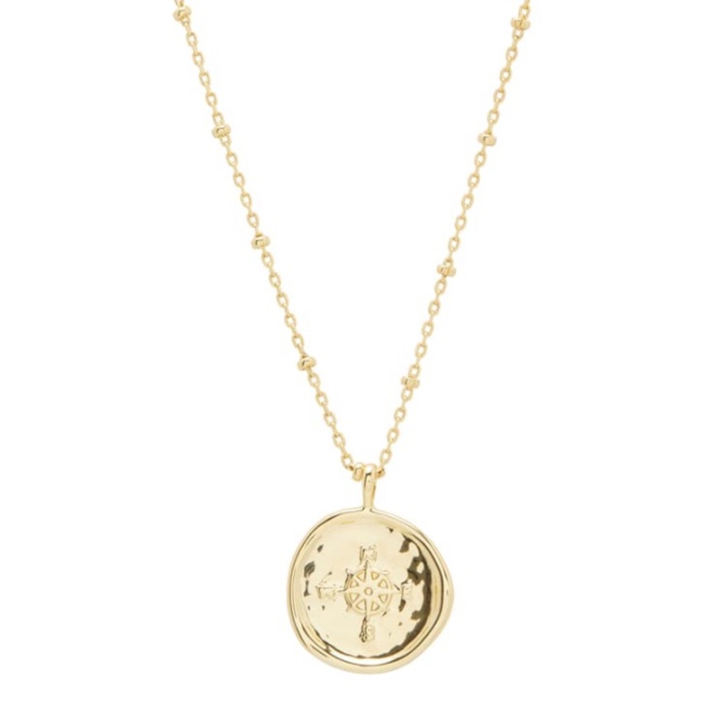 Gorjana NWT Compass Coin Necklace - Gold ✨ - Picture 2 of 12